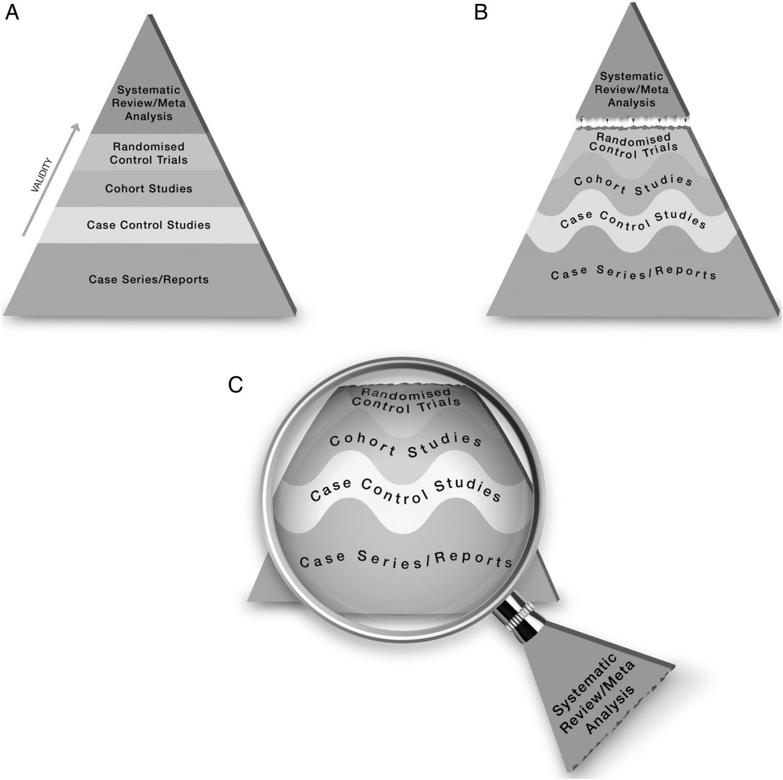 Piramide delle evidenze EBM