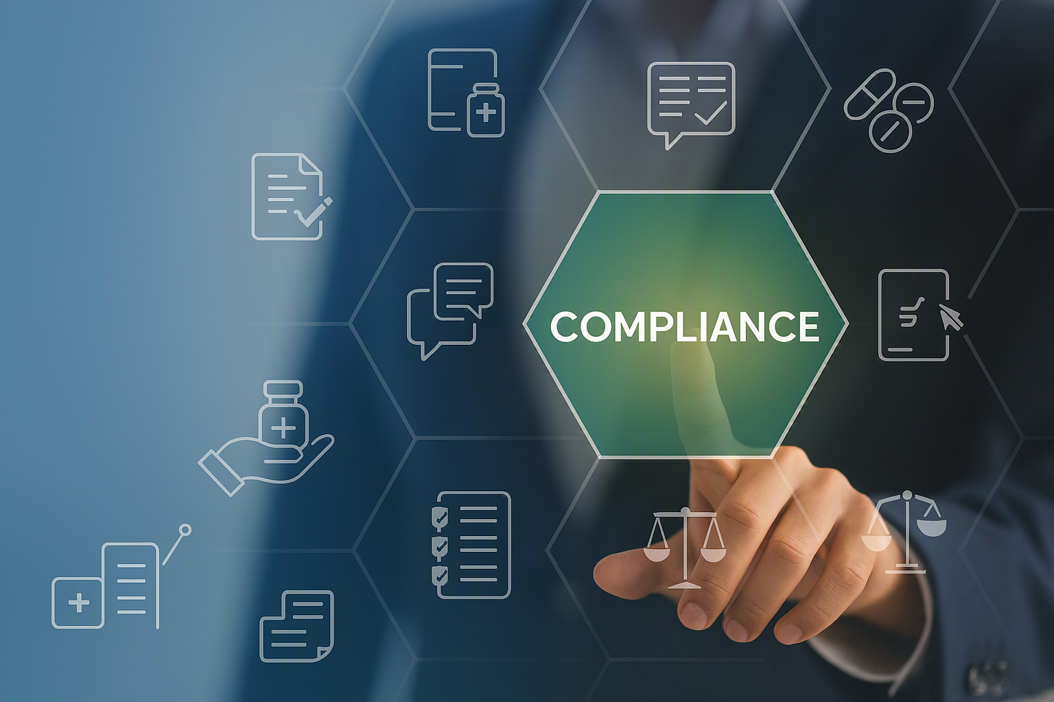 Processo di Medical Information e compliance normativa che integra gestione delle richieste scientifiche, SOP, ricerca bibliografica, data integrity e controllo qualità.