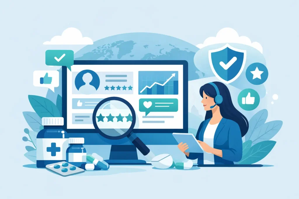 Monitoraggio reputazione online farmaceutica efficace
