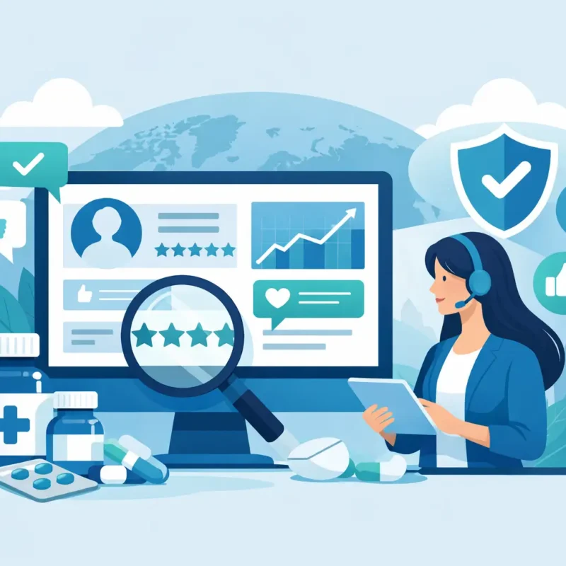 Monitoraggio reputazione online farmaceutica efficace