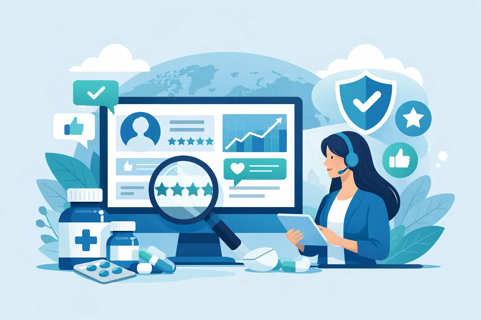 Monitoraggio efficace della reputazione online farmaceutica