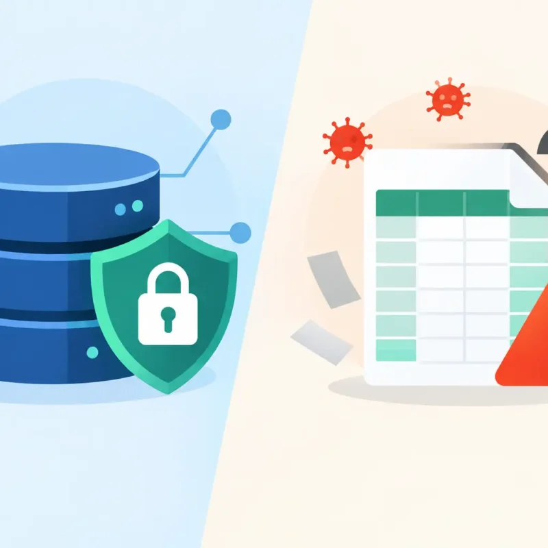 Database safety versus fogli di calcolo: rischi
